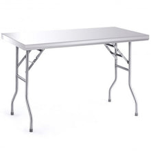 Load image into Gallery viewer, 48&quot; x 24&quot; Stainless Steel Folding Work Table
