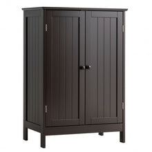 Load image into Gallery viewer, Bathroom Floor Storage Double Door Cupboard Cabinet-Brown
