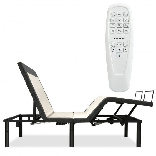 Twin XL Size Adjustable Bed Base Electric Bed Frame with Massage Modes