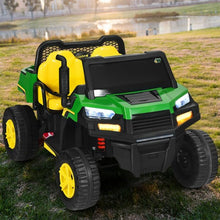 Load image into Gallery viewer, 12V Battery Powered Kids Ride On Dumpbed Truck RC-Green
