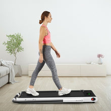Load image into Gallery viewer, 2-in-1 Folding Treadmill with RC Bluetooth Speaker LED Display-White
