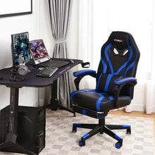 Load image into Gallery viewer, Computer Massage Gaming Recliner Chair with Footrest-Blue
