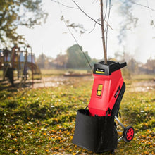 Load image into Gallery viewer, 15Amp Electric Wood Chipper Garden Shredder with Wheel
