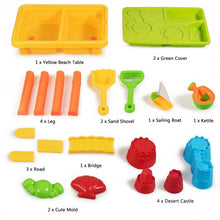 Load image into Gallery viewer, Sand and Water Play Table for Kids with Sand Castle Molds

