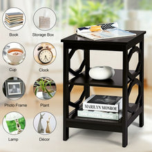 Load image into Gallery viewer, 3-tier Nightstand Sofa Side End Accent Table-Coffee
