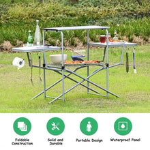 Load image into Gallery viewer, Foldable Outdoor BBQ Table Grilling Stand

