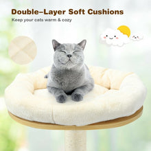 Load image into Gallery viewer, 4 Levels Modern Wood Cat Tower with Washable Mats-Walnut
