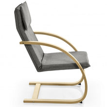 Load image into Gallery viewer, Modern Fabric Upholstered Bentwood Lounge Chair-Gray
