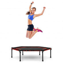 Load image into Gallery viewer, 50&quot; Hexagonal Fitness Trampoline Exercise Rebounder with Pad-Red
