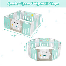 Load image into Gallery viewer, 14-Panel Foldable Baby Playpen Kids Activity Centre-Green
