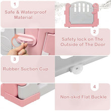 Load image into Gallery viewer, 20-Panel Playpen with Music Box &amp; Basketball Hoop-Pink
