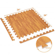 Load image into Gallery viewer, 12PC Wood Grain Interlocking Floor Mats -Natural
