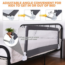 Load image into Gallery viewer, 59&quot; Breathable Baby Children Toddlers Bed Rail-Gray
