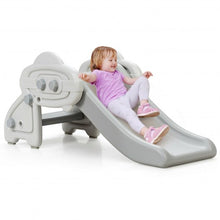 Load image into Gallery viewer, Freestanding Baby Mini Play Climber Slide Set w/ HDPE &amp; Anti-Slip Foot Pads-Gray
