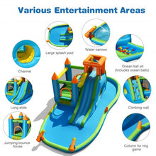 Load image into Gallery viewer, Inflatable Water Slide with Bounce House and Splash Pool without Blower for Kids
