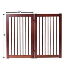 Load image into Gallery viewer, 36&quot; Configurable Folding Wood Pet Dog Safety Fence with Gate-B
