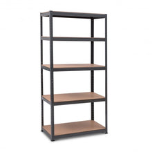Load image into Gallery viewer, 71&quot; x 36&quot; Heavy Duty 5 Level Adjustable Storage Garage Shelf-Black

