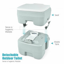 Load image into Gallery viewer, 5.3 Gallon 20 L Portable Potty Commode for RV Camping Indoor Outdoor
