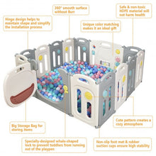 Load image into Gallery viewer, 14-Panel Foldable Baby Playpen Safety Yard with Storage Bag
