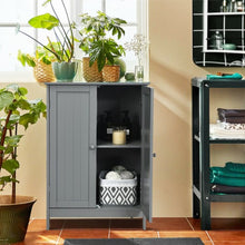 Load image into Gallery viewer, Bathroom Floor Storage Double Door Cupboard Cabinet-Gray
