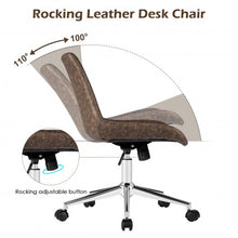 Load image into Gallery viewer, Leather Armless Adjustable Mid-Back Office Chair

