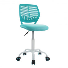 Load image into Gallery viewer, Adjustable Office Task Desk Armless Chair-Turquoise
