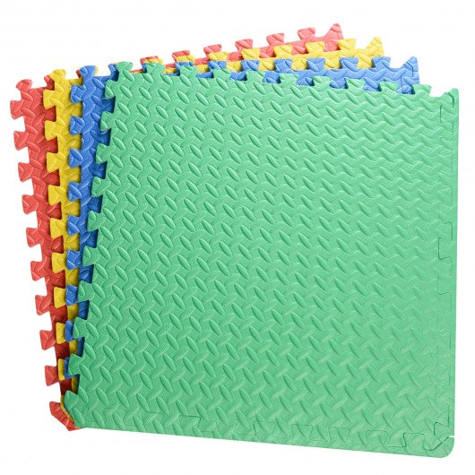 48 Sq Ft EVA Foam Floor Interlocking Mat Show Floor Garage Gym Mat Multi-Color