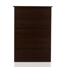 Load image into Gallery viewer, Functional Storage Organized Dresser with 5 Drawer-Espresso
