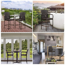 Load image into Gallery viewer, 2 pcs Outdoor Rattan Set High Chairs
