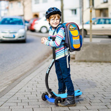 Load image into Gallery viewer, Folding Kids C Shape Anti-Collision Adjustable Kick Scooter -Blue
