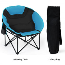 Load image into Gallery viewer, Moon Saucer Steel Camping Chair Folding Padded Seat
