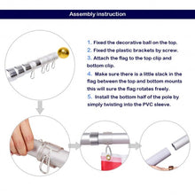 Load image into Gallery viewer, 25ft Telescoping Flagpole 2 US America Flag Kit
