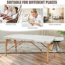 Load image into Gallery viewer, 3 Fold 84&quot; L Portable Adjustable Massage Table with Carry Case
