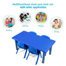 Load image into Gallery viewer, Kids Plastic Rectangular Learn and Play Table-Blue
