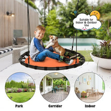 Load image into Gallery viewer, 40" Flying Saucer Round Swing Kids Play Set-Orange
