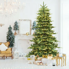 Load image into Gallery viewer, 7.5 ft Pre-Lit Aspen Fir Hinged Artificial Christmas Tree with 700 LED Lights
