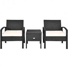 Load image into Gallery viewer, 3 pcs Outdoor Patio Rattan Furniture Set with Cushion

