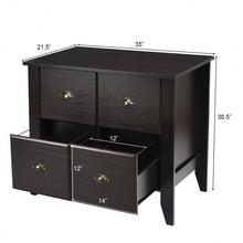 Load image into Gallery viewer, Multi-function Retro Lateral File Storage Cabinet with 2 Drawers
