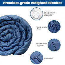 Load image into Gallery viewer, 60&quot;x80&quot; 15lbs Premium Cooling Heavy Weighted Blanket -Blue
