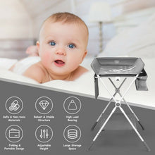 Load image into Gallery viewer, Folding Baby Changing Table with Storage -Gray
