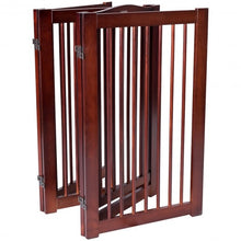 Load image into Gallery viewer, 36&quot; Configurable Folding Wood Pet Dog Safety Fence with Gate-A
