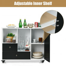 Load image into Gallery viewer, Lateral Mobile Filing Cabinet with 2 Drawers-Black
