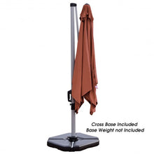 Load image into Gallery viewer, 10 Ft 360 Degree Tilt Aluminum Square Patio Offset Cantilever Umbrella-Brick Red
