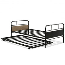 Load image into Gallery viewer, Twin Daybed and Trundle Frame Set Trundle Day Bed
