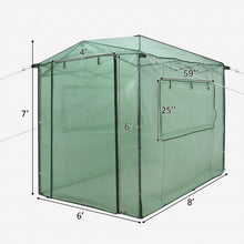 Load image into Gallery viewer, 6&#39;x 8&#39; Portable Walk-in Greenhouse W/Window-Green
