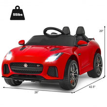 Load image into Gallery viewer, 12V Jaguar F-Type SVR Licensed Kids Ride On Car-Red
