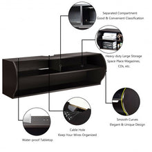 Load image into Gallery viewer, 48.5&quot; 2 Tier Modern Wall Mounted Hanging Floating Shelf
