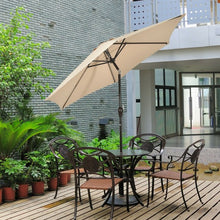 Load image into Gallery viewer, 10 ft Outdoor Market Patio Table Umbrella Push Button Tilt Crank Lift-Beige
