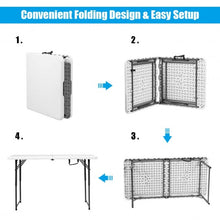 Load image into Gallery viewer, 4ft Adjustable Camping and Utility Folding Table
