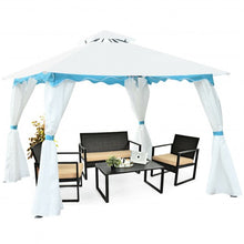 Load image into Gallery viewer, 2-Tier 10&#39; x 10&#39; Patio Gazebo Canopy Tent w/ Side Walls
